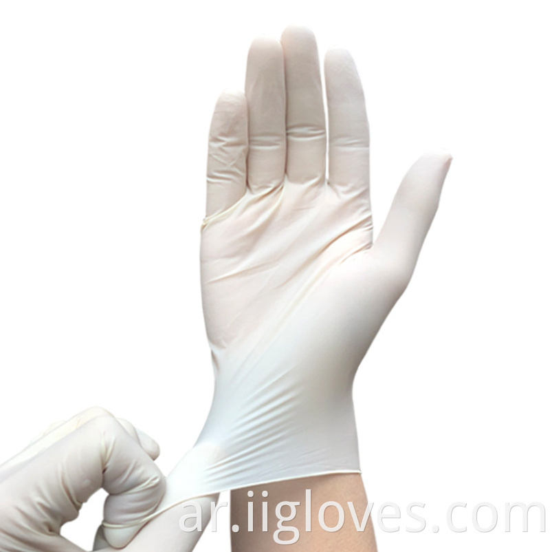 البيع بالجملة عالية الجودة غير الحريرية 100 PCS/Box White Medical Lab Lail Sexitable Latex Gloves Powder Free